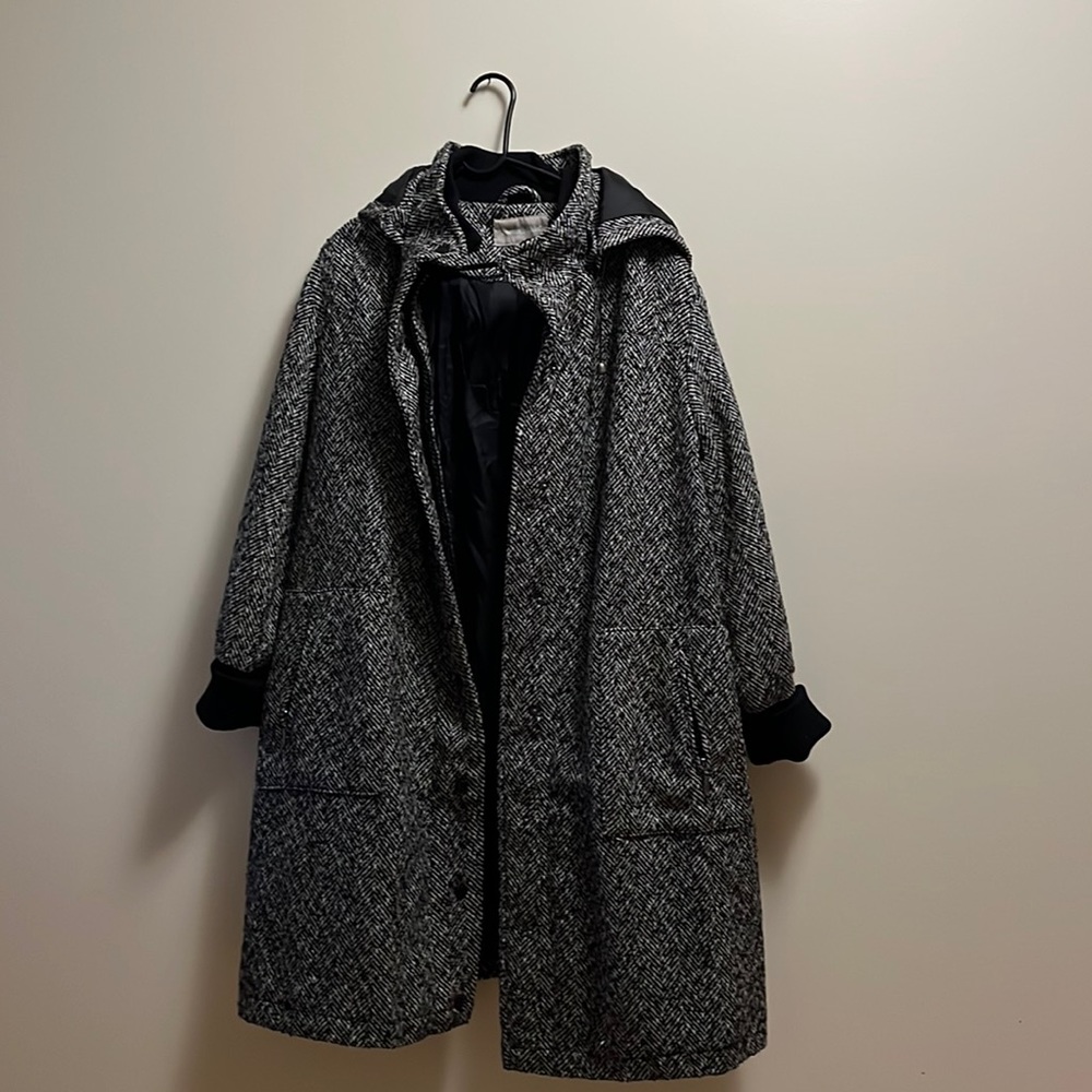 Woman Within Hooded Winter Coat